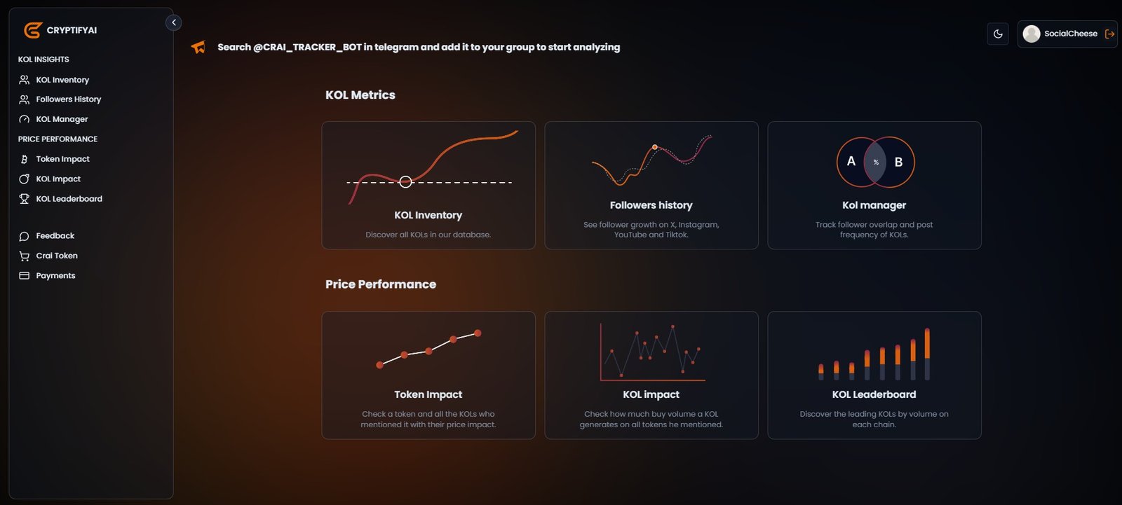 KOLRADAR - Cryptify AI Dashboard