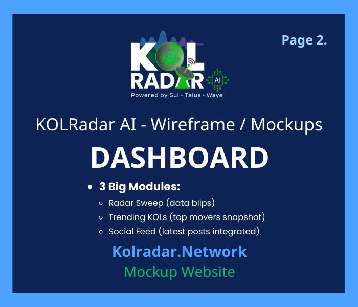 KOLRadar - WIREFRAME MOCKUP 2. DASHBOARD Page 2